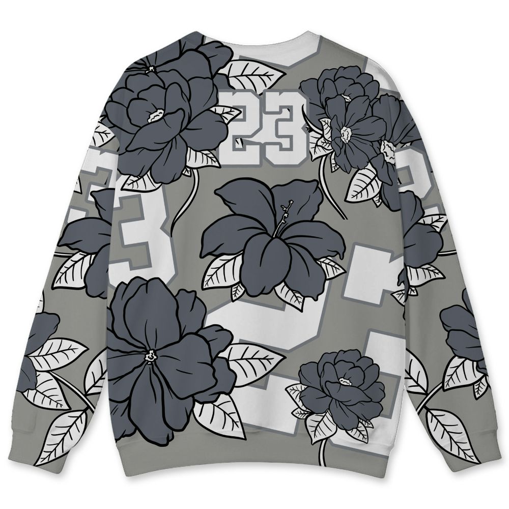 Cool-Grey-9s-NastyJamz-Sweatshirt-Match-23-Floral-All-Over-Print-Flower