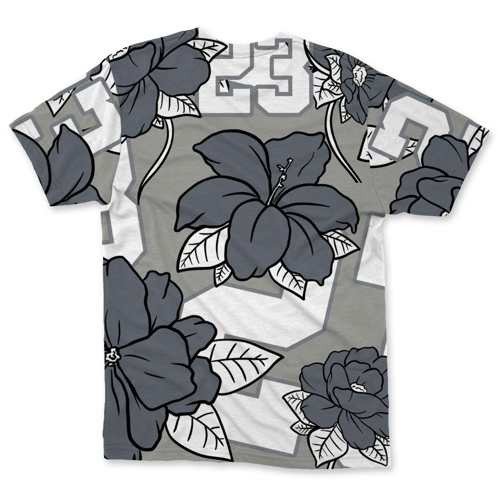 Cool-Grey-9s-NastyJamz-T-Shirt-Match-23-Floral-All-Over-Print-Flower