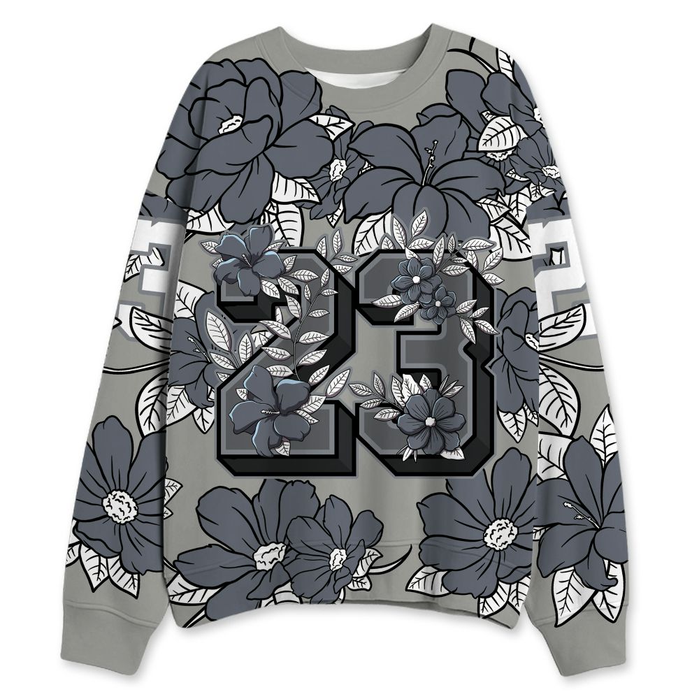 Cool-Grey-9s-NastyJamz-Sweatshirt-Match-23-Floral-All-Over-Print-Flower