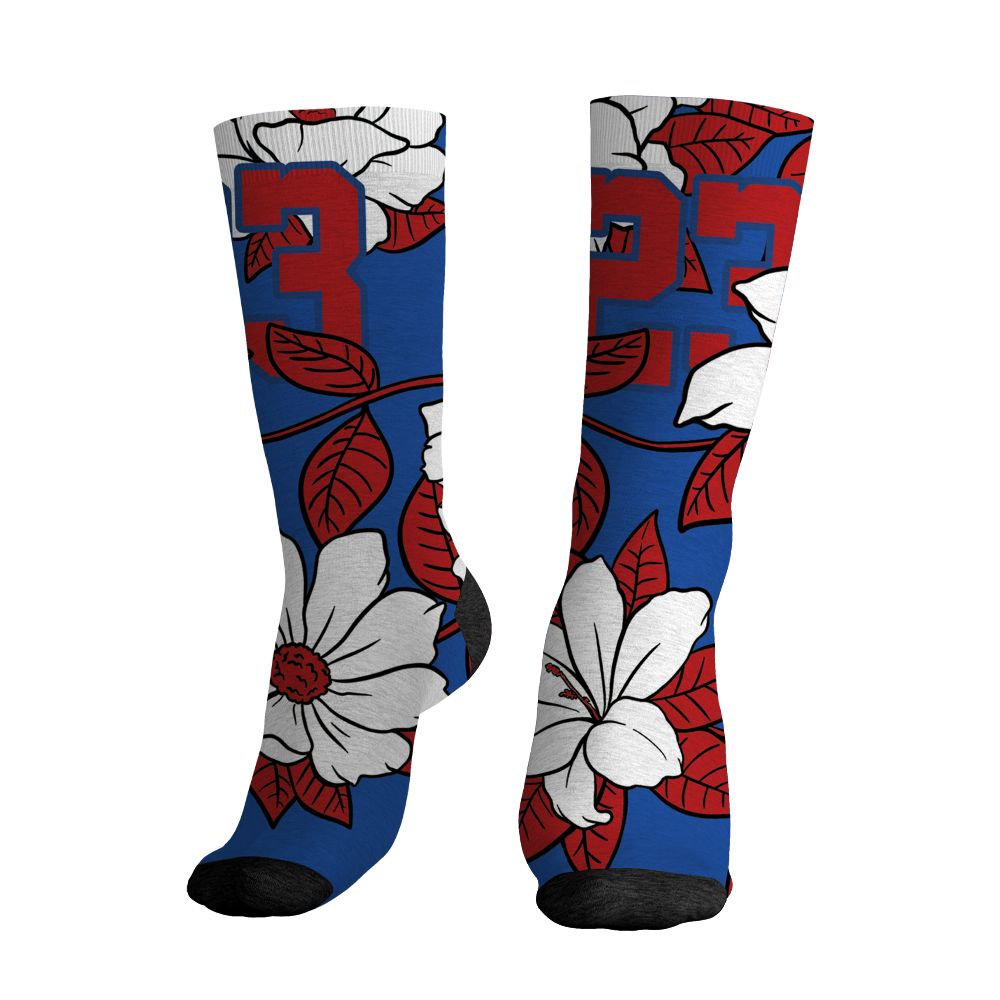 KB-6-Protro-Game-Royal-NastyJamz-Socks-Match-23-Floral-All-Over-Print-Flower
