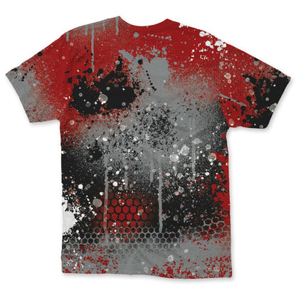 U.nion-Varsity-Red-Shadow-Grey-1s-NastyJamz-T-Shirt-Match-23-Painted-Graffiti