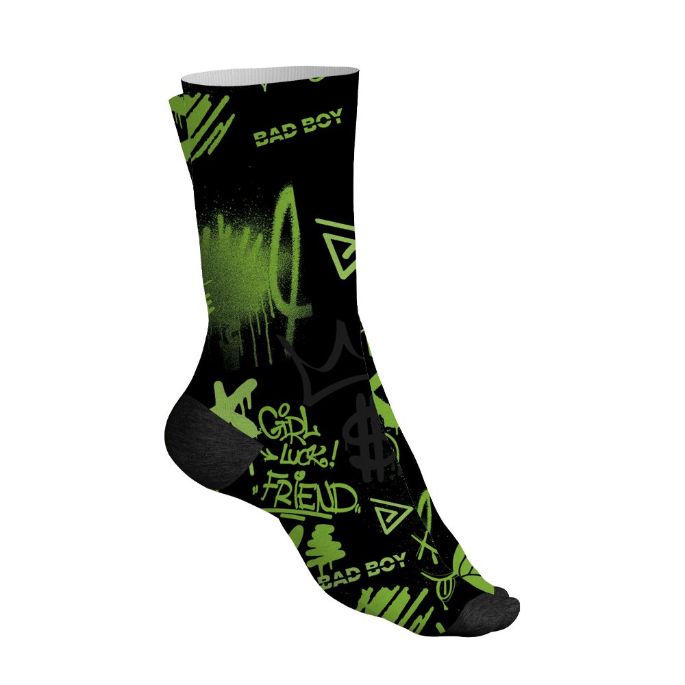 Air-Foamposite-One-Black-Volt-NastyJamz-Socks-Match-Graffiti-King-All-Over-Print-Doodle-Style