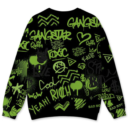 Air-Foamposite-One-Black-Volt-NastyJamz-Sweatshirt-Match-Graffiti-King-All-Over-Print-Doodle-Style