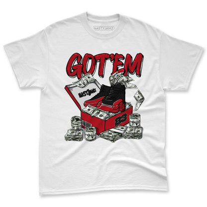 Flu-Game-12s-NastyJamz-Red-Black-White-T-Shirt-Match-Dollar-Sneaker-Box