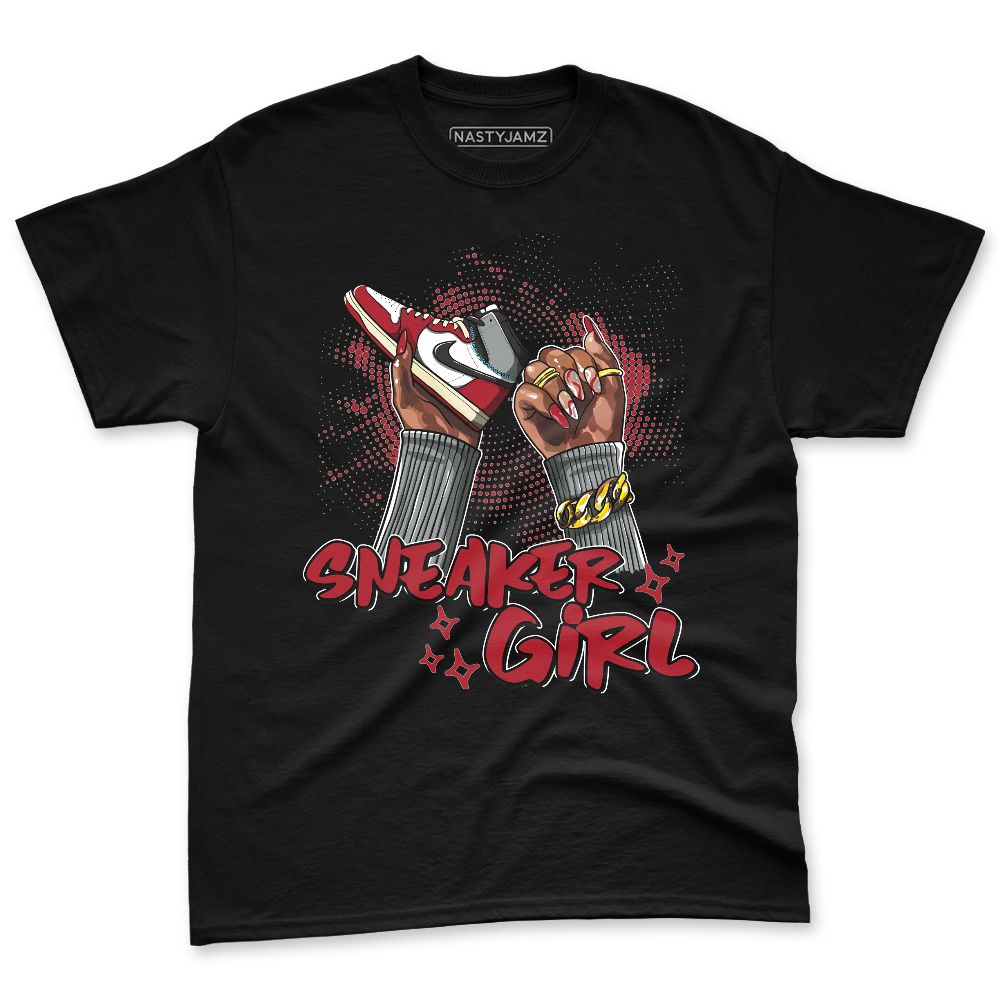 U.nion-Varsity-Red-Shadow-Grey-1s-NastyJamz-Premium-T-Shirt-Match-Sneaker-Girl-Nail