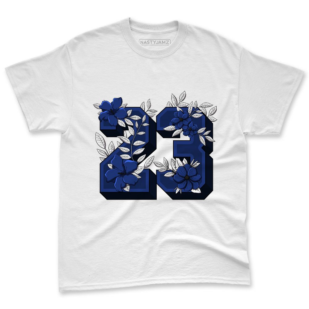 Rare-Air-Deep-Royal-Blue-1s-NastyJamz-Premium-T-Shirt-Match-23-Floral