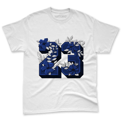 Rare-Air-Deep-Royal-Blue-1s-NastyJamz-Premium-T-Shirt-Match-23-Floral