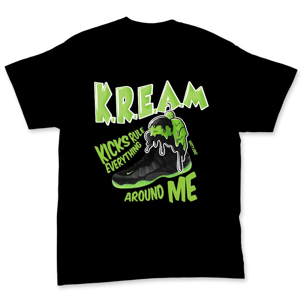 Air-Foamposite-One-Black-Volt-NastyJamz-Premium-T-Shirt-Match-Kream-Sneaker