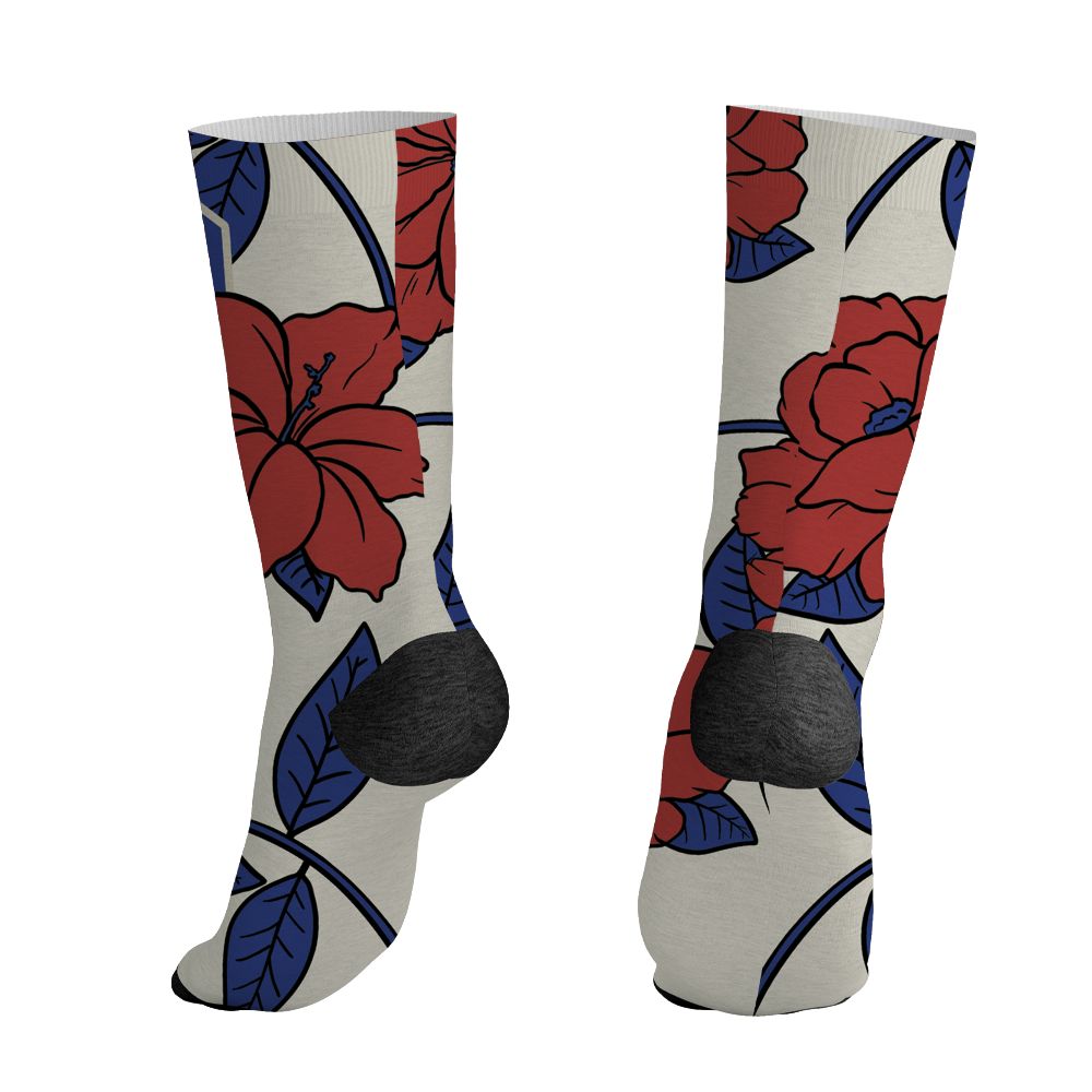 Rare-Air-Cinnabar-1s-NastyJamz-Socks-Match-23-Floral-All-Over-Print-Flower