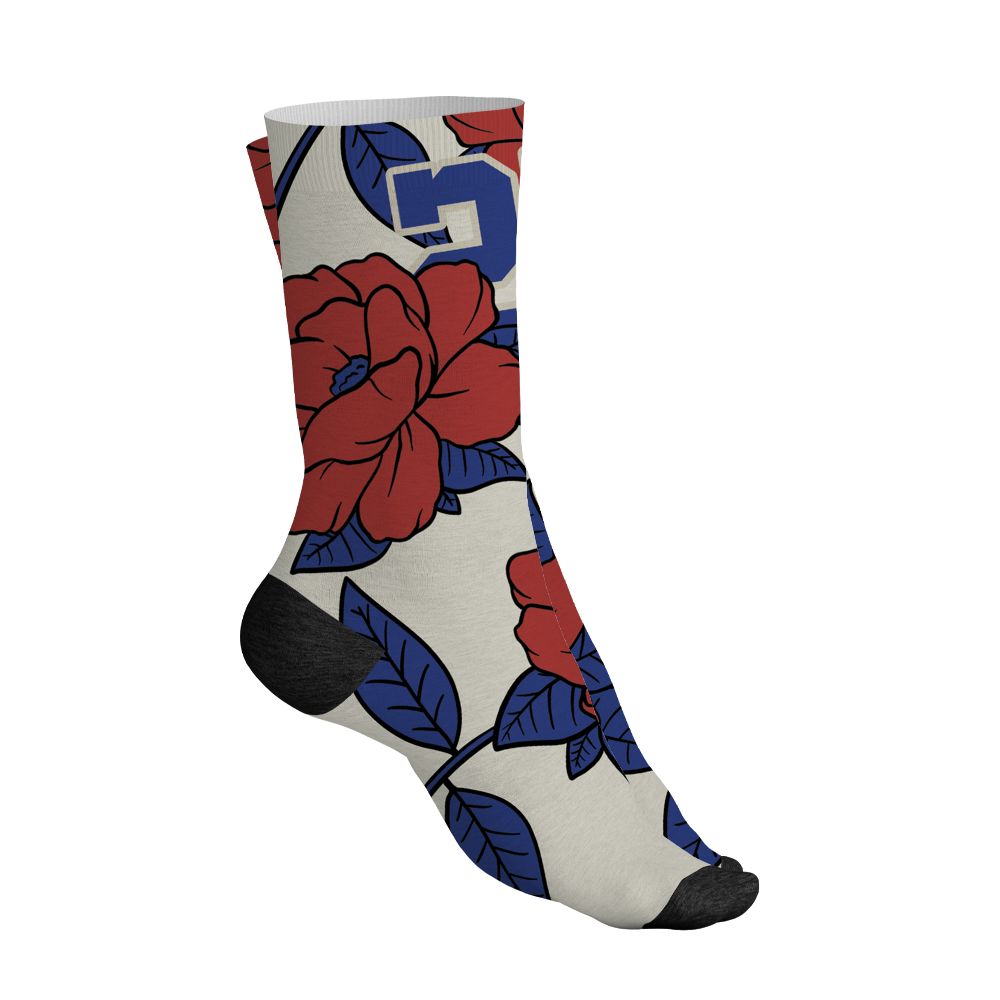 Rare-Air-Cinnabar-1s-NastyJamz-Socks-Match-23-Floral-All-Over-Print-Flower