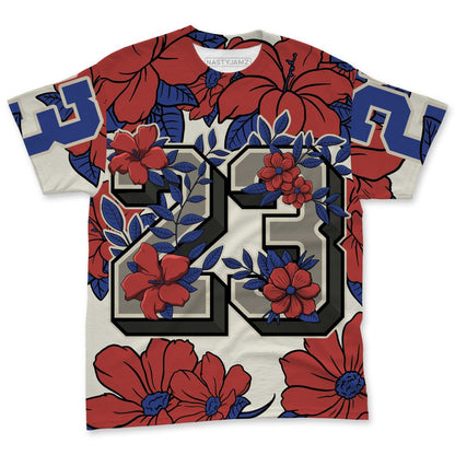 Rare-Air-Cinnabar-1s-NastyJamz-T-Shirt-Match-23-Floral-All-Over-Print-Flower