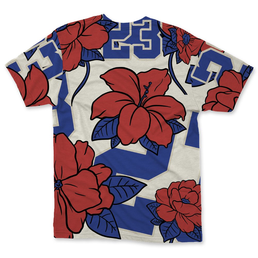 Rare-Air-Cinnabar-1s-NastyJamz-T-Shirt-Match-23-Floral-All-Over-Print-Flower
