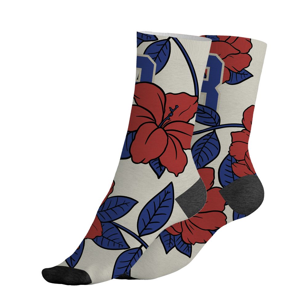 Rare-Air-Cinnabar-1s-NastyJamz-Socks-Match-23-Floral-All-Over-Print-Flower