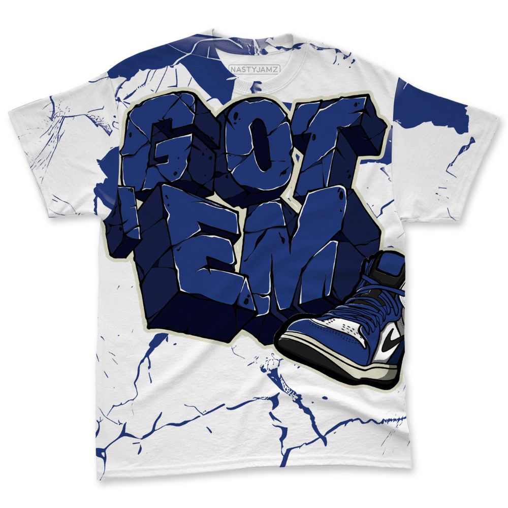 Rare-Air-Deep-Royal-Blue-1s-NastyJamz-T-Shirt-Match-Got-Em-All-Over-Print