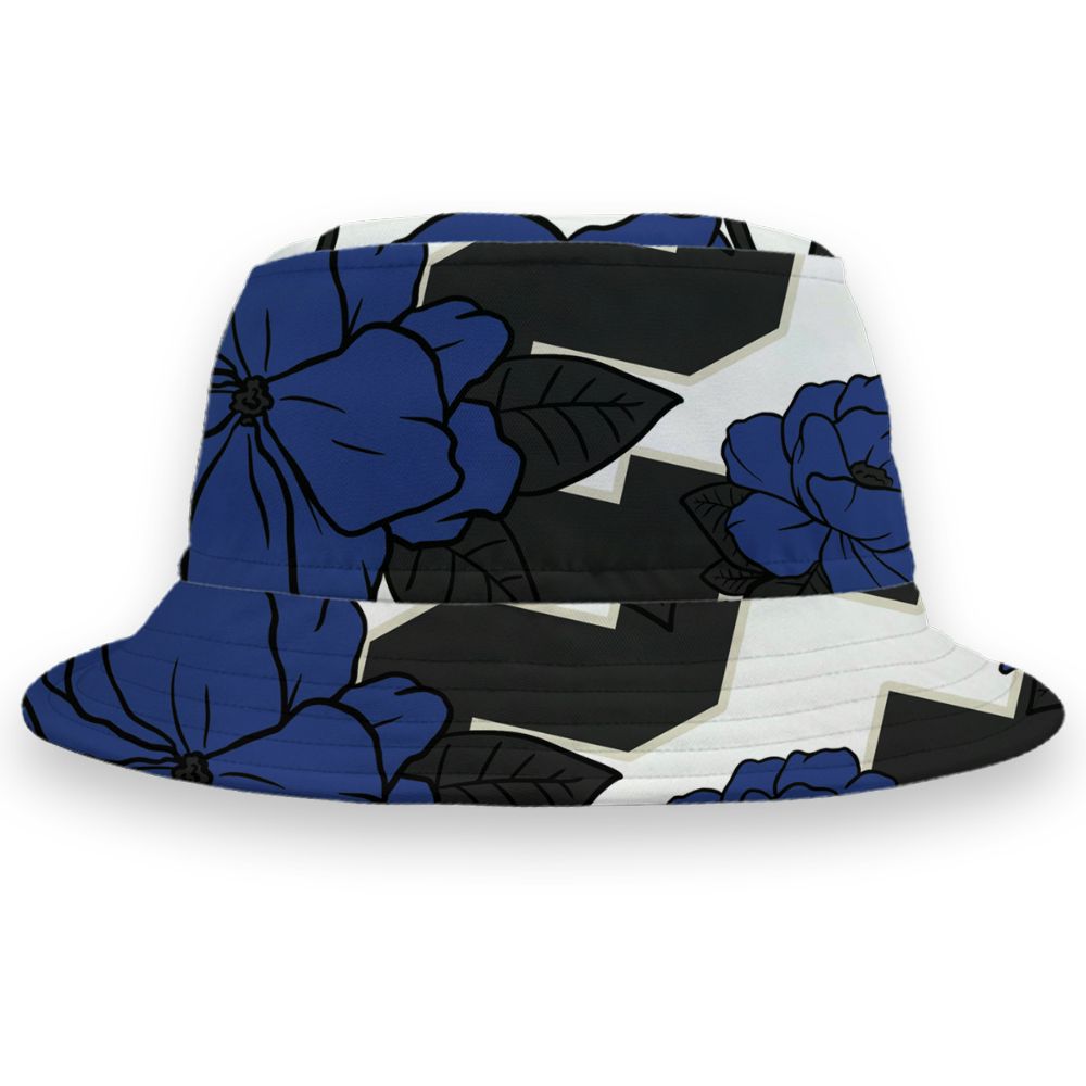 Rare-Air-Deep-Royal-Blue-1s-NastyJamz-Bucket-Hat-Match-23-Floral-3D-All-Over-Print-Flower
