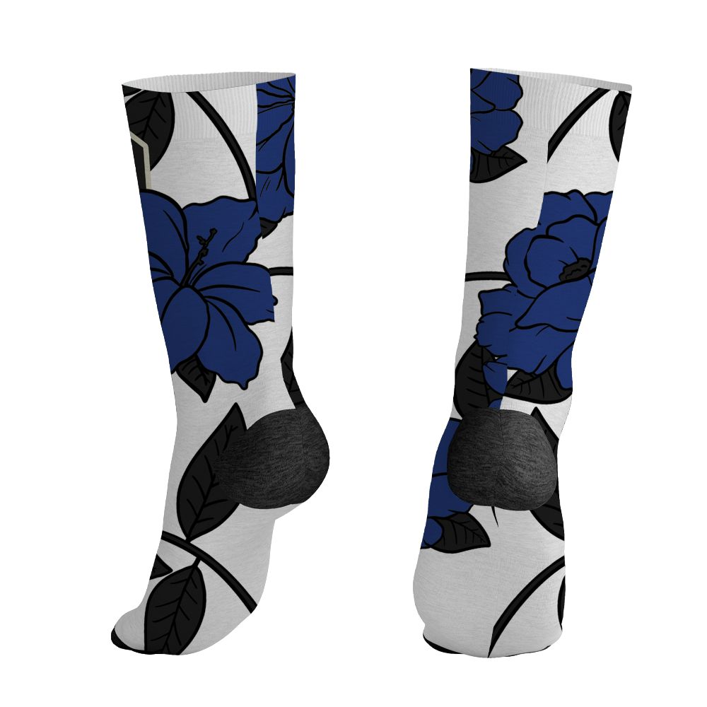 Rare-Air-Deep-Royal-Blue-1s-NastyJamz-Socks-Match-23-Floral-All-Over-Print-Flower