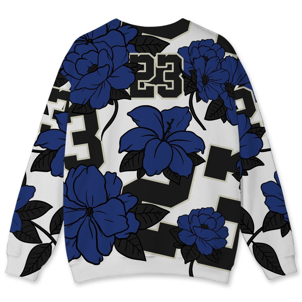 Rare-Air-Deep-Royal-Blue-1s-NastyJamz-Sweatshirt-Match-23-Floral-All-Over-Print-Flower