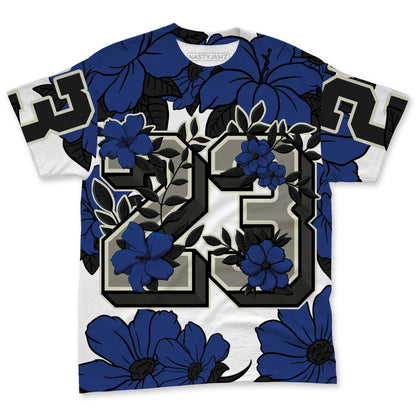 Rare-Air-Deep-Royal-Blue-1s-NastyJamz-T-Shirt-Match-23-Floral-All-Over-Print-Flower