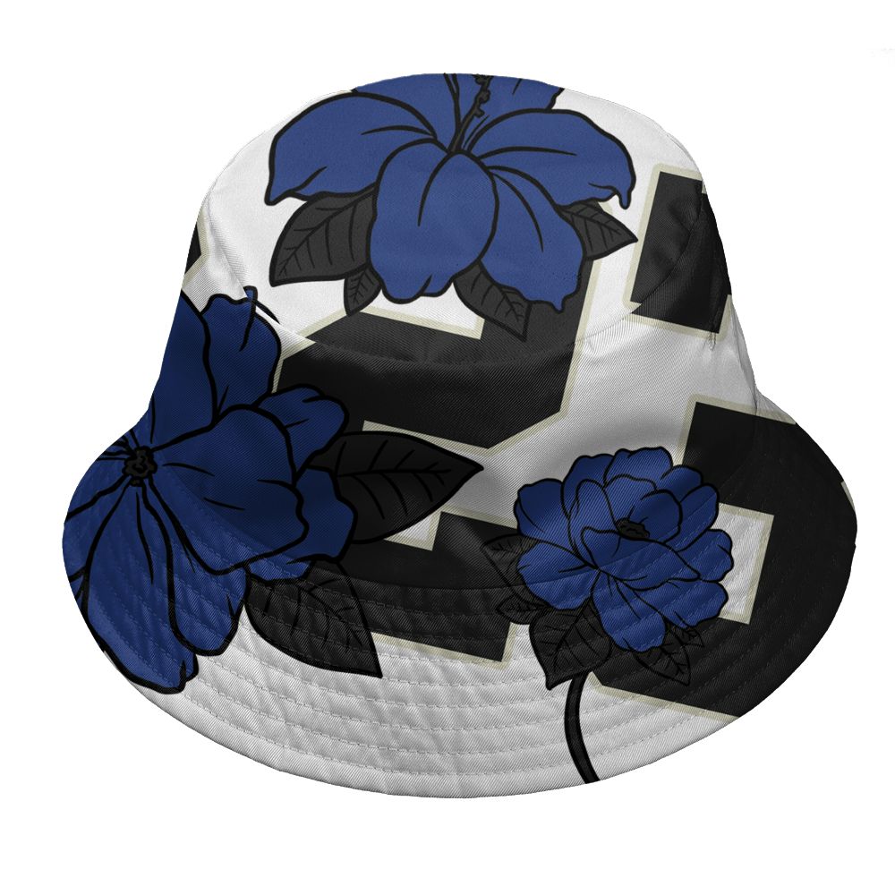Rare-Air-Deep-Royal-Blue-1s-NastyJamz-Bucket-Hat-Match-23-Floral-3D-All-Over-Print-Flower