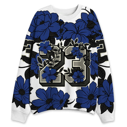 Rare-Air-Deep-Royal-Blue-1s-NastyJamz-Sweatshirt-Match-23-Floral-All-Over-Print-Flower