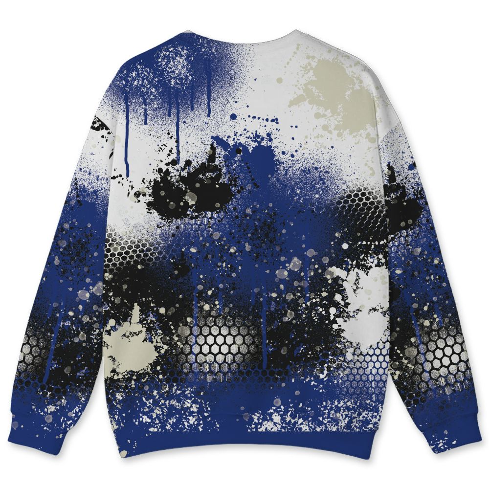 Rare-Air-Deep-Royal-Blue-1s-NastyJamz-Sweatshirt-Match-23-Painted-Graffiti