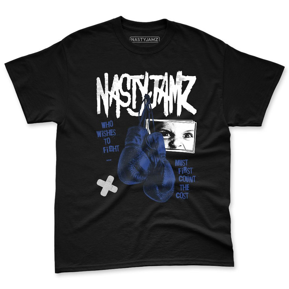 Rare-Air-Deep-Royal-Blue-1s-NastyJamz-Premium-T-Shirt-Match-Fight-Count-Cost-Fight-Count-Cost