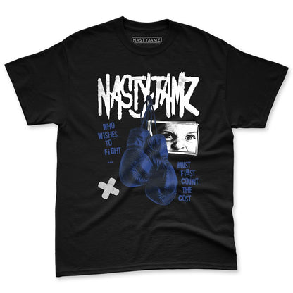 Rare-Air-Deep-Royal-Blue-1s-NastyJamz-Premium-T-Shirt-Match-Fight-Count-Cost-Fight-Count-Cost