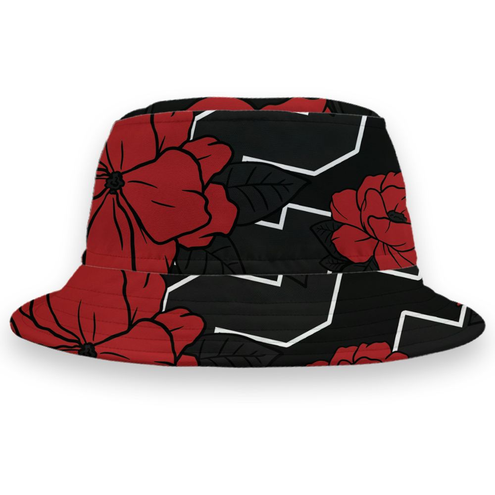 Low-Bred-11s-NastyJamz-Bucket-Hat-Match-23-Floral-3D-All-Over-Print-Flower