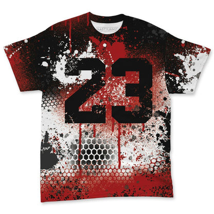 Low-Bred-11s-NastyJamz-T-Shirt-Match-23-Painted-Graffiti