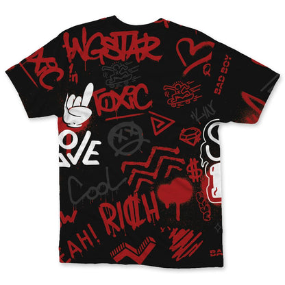Low-Bred-11s-NastyJamz-T-Shirt-Match-Graffiti-King-All-Over-Print-Doodle-Style