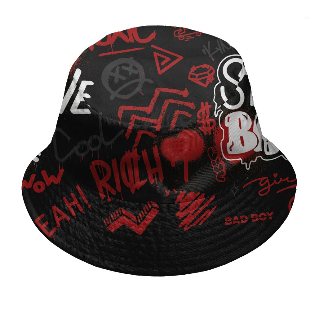 Low-Bred-11s-NastyJamz-Bucket-Hat-Match-Graffiti-King-3D-All-Over-Print-Doodle-Style