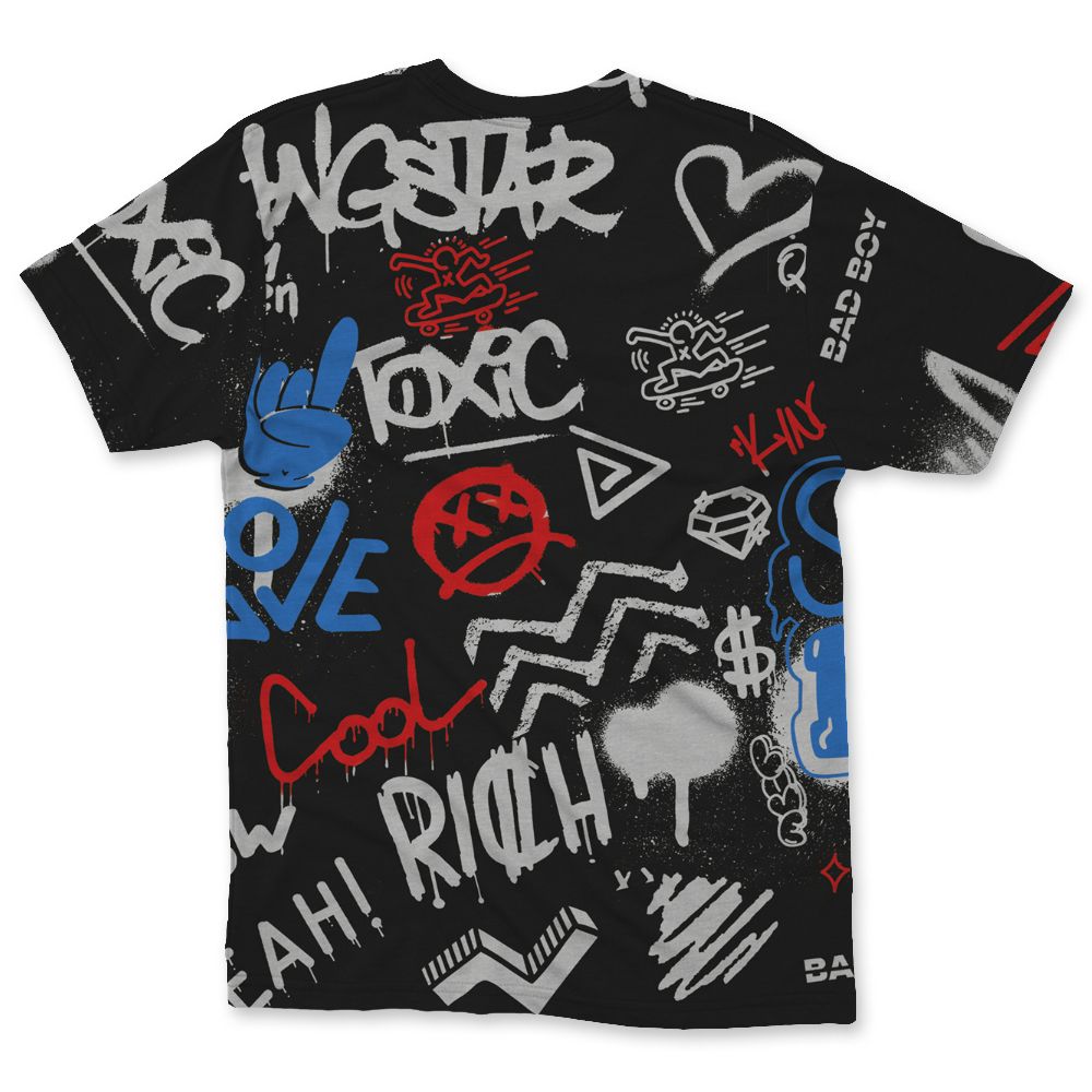 Rare-Air-3s-NastyJamz-T-Shirt-Match-Graffiti-King-All-Over-Print-Doodle-Style