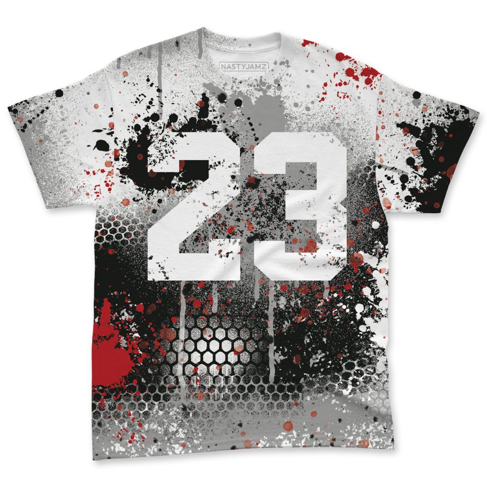 White-Cement-4s-NastyJamz-T-Shirt-Match-23-Painted-Graffiti