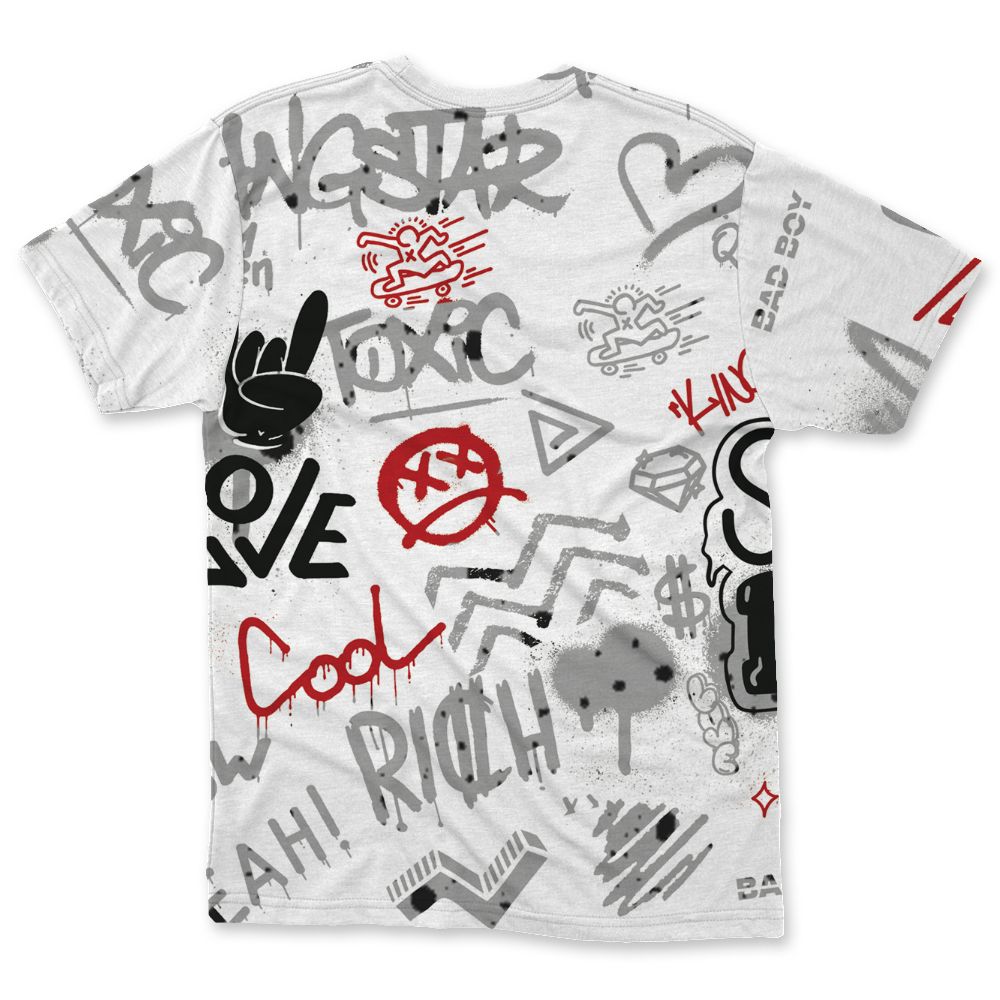 White-Cement-4s-NastyJamz-T-Shirt-Match-Graffiti-King-All-Over-Print-Doodle-Style