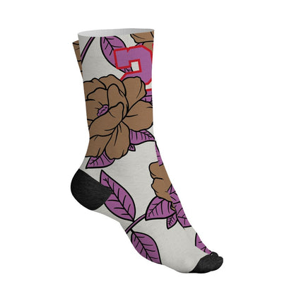 Low-Peanut-Butter-Jelly-5s-NastyJamz-Socks-Match-23-Floral-All-Over-Print-Flower