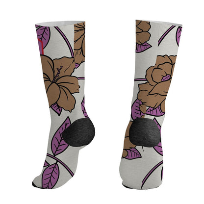 Low-Peanut-Butter-Jelly-5s-NastyJamz-Socks-Match-23-Floral-All-Over-Print-Flower