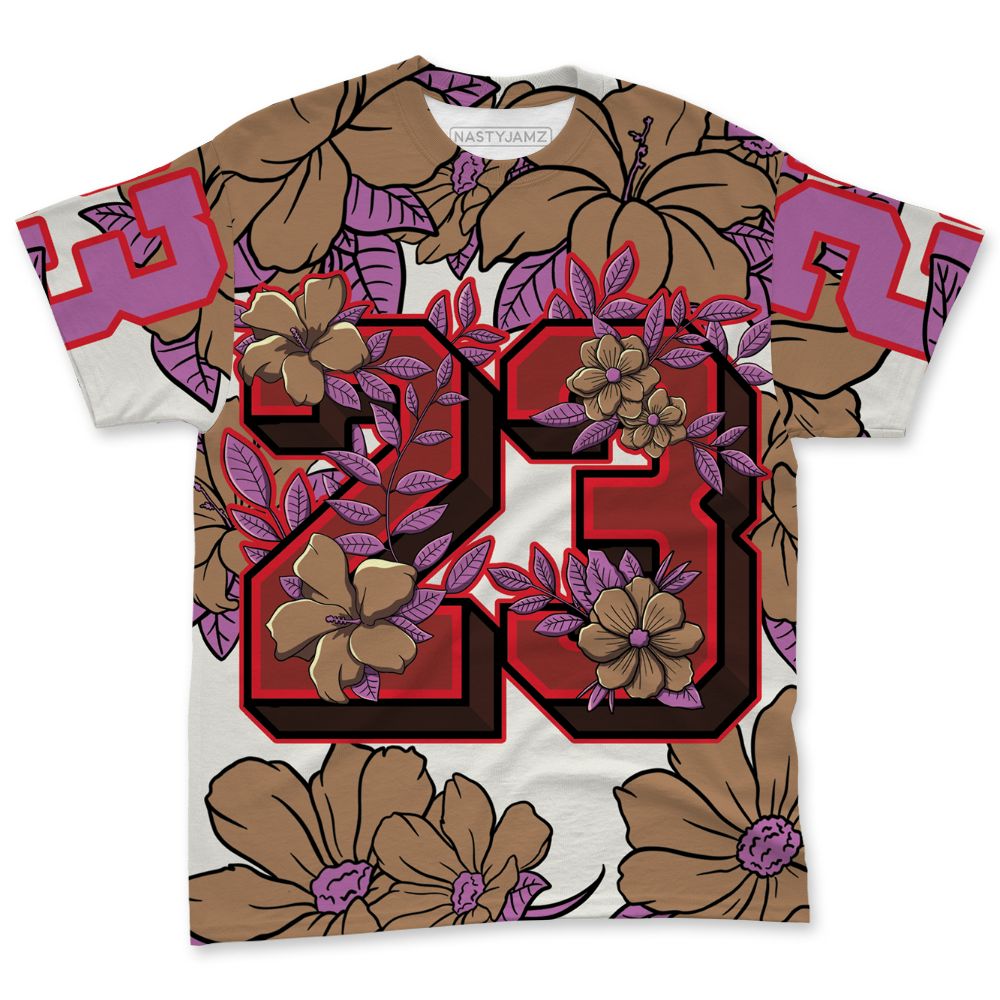 Low-Peanut-Butter-Jelly-5s-NastyJamz-T-Shirt-Match-23-Floral-All-Over-Print-Flower