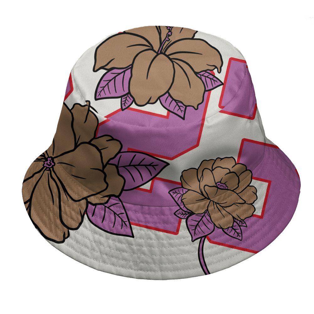 Low-Peanut-Butter-Jelly-5s-NastyJamz-Bucket-Hat-Match-23-Floral-3D-All-Over-Print-Flower