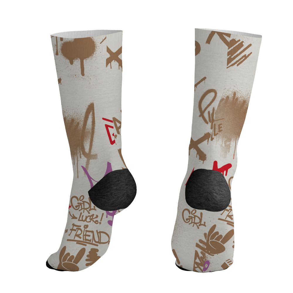 Low-Peanut-Butter-Jelly-5s-NastyJamz-Socks-Match-Graffiti-King-All-Over-Print-Doodle-Style