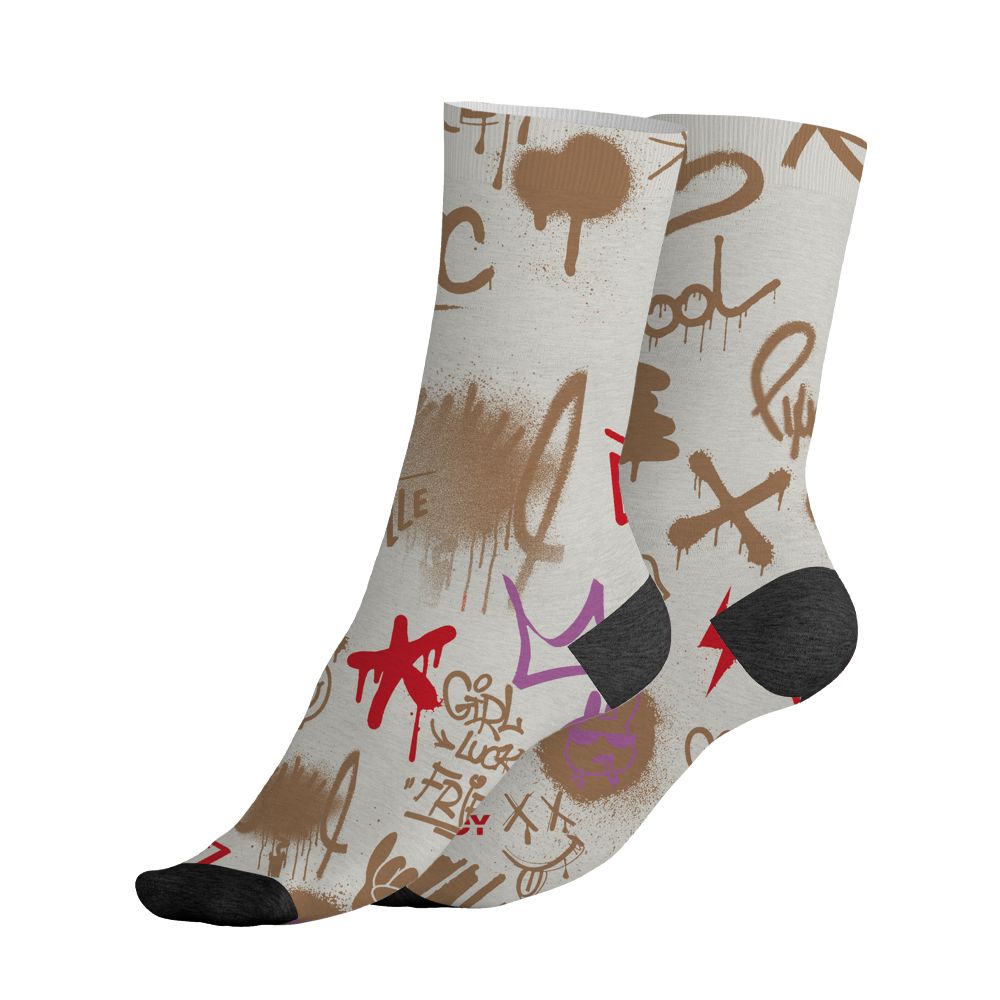 Low-Peanut-Butter-Jelly-5s-NastyJamz-Socks-Match-Graffiti-King-All-Over-Print-Doodle-Style