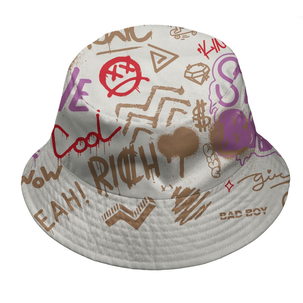 Low-Peanut-Butter-Jelly-5s-NastyJamz-Bucket-Hat-Match-Graffiti-King-3D-All-Over-Print-Doodle-Style