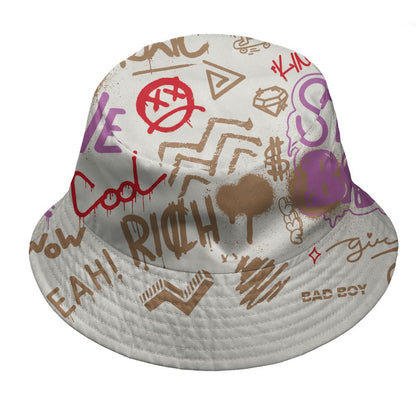 Low-Peanut-Butter-Jelly-5s-NastyJamz-Bucket-Hat-Match-Graffiti-King-3D-All-Over-Print-Doodle-Style