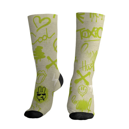 TVSC-Bright-Cactus-NastyJamz-Socks-Match-Graffiti-King-All-Over-Print-Doodle-Style