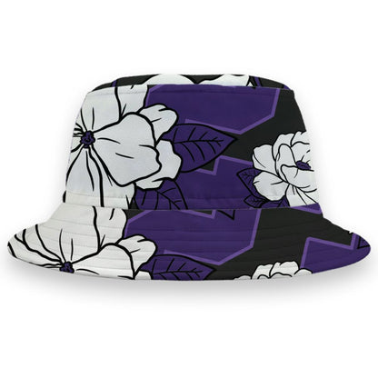 AM-CB-94-Black-Pure-Purple-NastyJamz-Bucket-Hat-Match-23-Floral-3D-All-Over-Print-Flower