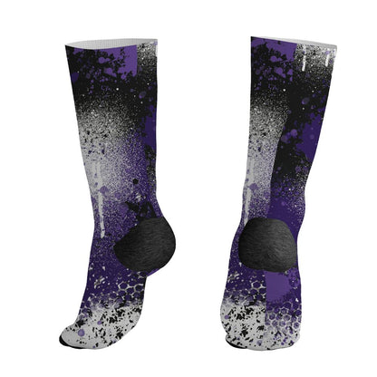 AM-CB-94-Black-Pure-Purple-NastyJamz-Socks-Match-23-Painted-Graffiti