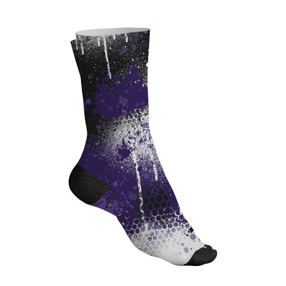AM-CB-94-Black-Pure-Purple-NastyJamz-Socks-Match-23-Painted-Graffiti