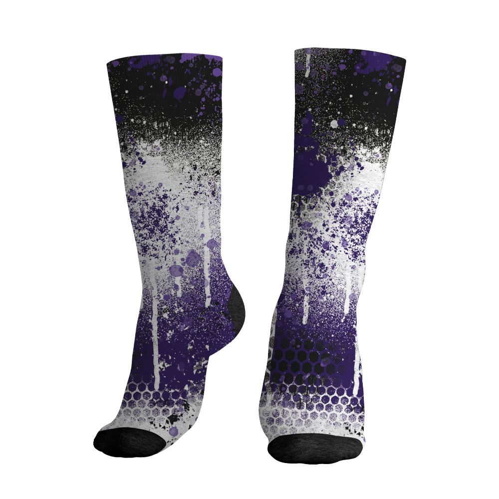 AM-CB-94-Black-Pure-Purple-NastyJamz-Socks-Match-23-Painted-Graffiti