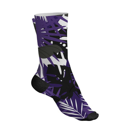 AM-CB-94-Black-Pure-Purple-NastyJamz-Socks-Match-Custom-23-Leopard-All-Over-Print