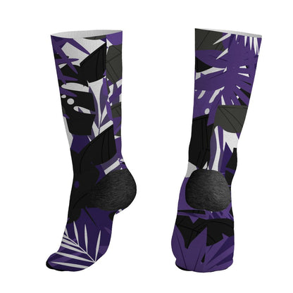 AM-CB-94-Black-Pure-Purple-NastyJamz-Socks-Match-Custom-23-Leopard-All-Over-Print