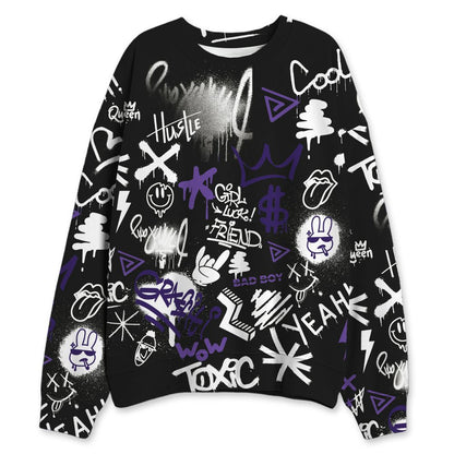 AM-CB-94-Black-Pure-Purple-NastyJamz-Sweatshirt-Match-Graffiti-King-All-Over-Print-Doodle-Style